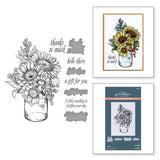 BetterPress Autumn Collection - Sunflower Bouquet Press Plate & Die