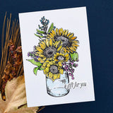 BetterPress Autumn Collection - Sunflower Bouquet Press Plate & Die