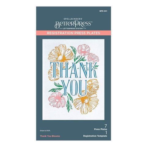 BetterPress Place & Press Registration Collection - Thank You Blooms Press Plates