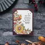 BetterPress Autumn Collection - Autumn Floral Corner Press Plate & Die