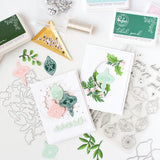 Pinkfresh Studio Festive Leaves - Stencils & Dies