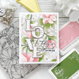 Pinkfresh Studio Magnolia Pattern - Cling Stamp & Layering Stencils