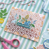 Pinkfresh Studio Floral Lace - Foil Plate, Layering Stencils & Die