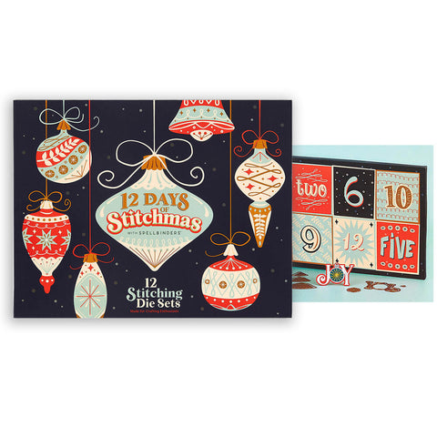 Spellbinders 12 Days of Stitchmas Advent Calendar (2023 Release) -  12 holiday themed stitching dies