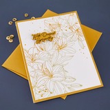 BetterPress Society - April 2026 - Cascading Lilies Press + Foil Plate & Die Set