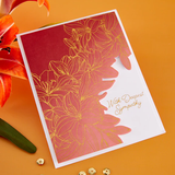 BetterPress Society - April 2026 - Cascading Lilies Press + Foil Plate & Die Set