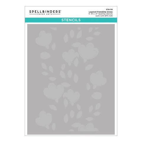BetterPress Society - November 2025 - Friendship Grows Layered Stencil Add-on