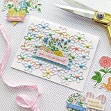 Pinkfresh Studio Floral Lace - Foil Plate, Layering Stencils & Die