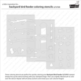Lawn Fawn - Backyard Bird Feeder - Stamp, Die & Coloring Stencil Bundle