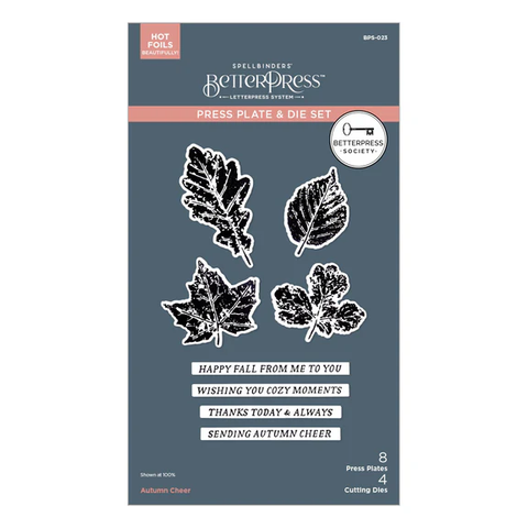 BetterPress Society - September 2025 - Autumn Cheer Press Plate & Die Set