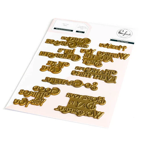 Pinkfresh Studio Wonderful Sentiments - Foil Plates, Stamps & Dies