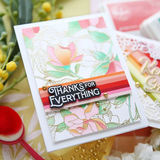 Pinkfresh Studio Magnolia Pattern - Cling Stamp & Layering Stencils