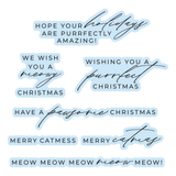 Spellbinders - Meowy Christmas Sentiments Press + Foil Plates & Die Set by Yana Smakula