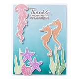 BetterPress Society - June 2025 - Sea Friends Press Plate & Die Set