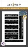 Altenew - Solid Sentiments Complete Bundle (3 Press or Foil Plates & 1 Die)