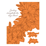 BetterPress Society - April 2026 - Cascading Lilies Press + Foil Plate & Die Set