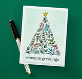 BetterPress Society - July 2024 - Winter Sprigs Tree Layered Stencil