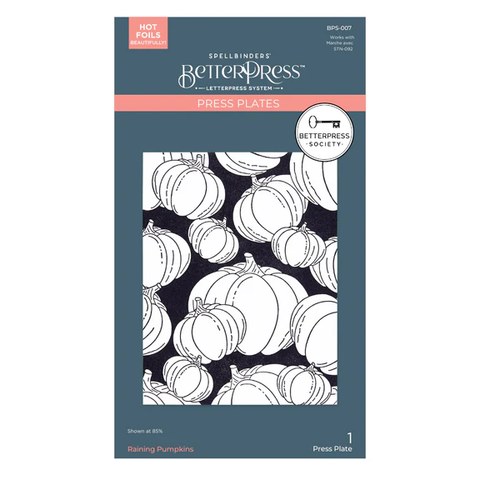 BetterPress Society - September 2024 - Raining Pumpkin Press Plate