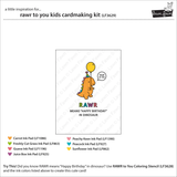 Lawn Fawn Kids Cardmaking Kit - Rawr to You + Coloring Stencil