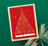 BetterPress Society - July 2024 - Winter Sprigs Tree Press Plates & Dies Set