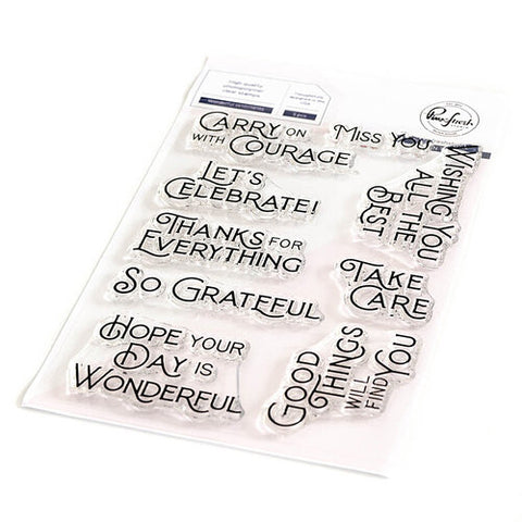 Pinkfresh Studio Wonderful Sentiments - Stamps & Dies