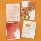 BetterPress Society - April 2026 - Cascading Lilies Press + Foil Plate & Die Set
