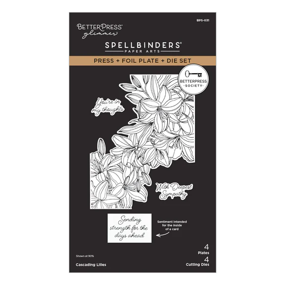 BetterPress Society - April 2026 - Cascading Lilies Press + Foil