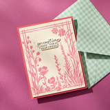 BetterPress Society - February 2025 - Bloom With Happiness Press Plate & Die Set