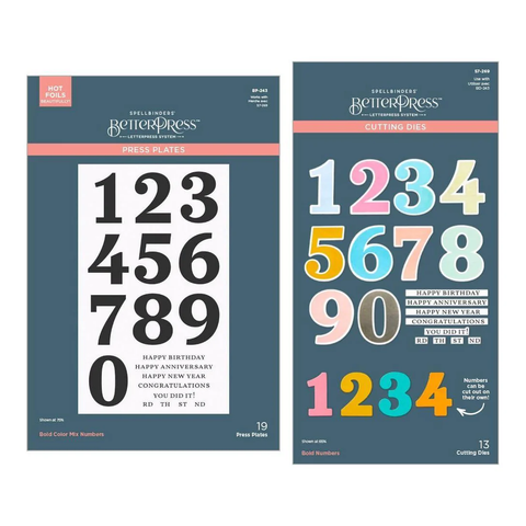 Spellbinders - Bold Color Mix Celebrations BetterPress and Die Bundle