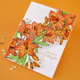 BetterPress Society - April 2026 - Cascading Lilies Press + Foil Plate & Die Set