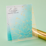 BetterPress Society - January 2026 - Golden Bloom Press Plate & Die Set