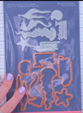 BetterPress Society - June 2025 - Sea Friends Press Plate & Die Set