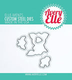 Avery Elle - Life - Little Pig Hang in There Mini Stamp and Die Set with Storage Pocket