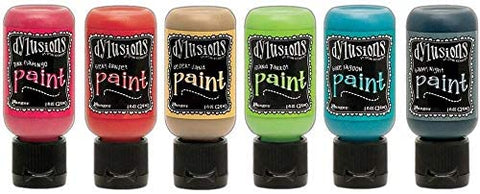 Dyan Reaveley's Dylusions Paint - January 2020 Colors - 6 Flip Cap Bottles