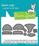 Lawn Fawn Tiny Gift Box Add-ons - Peacock/Turkey and Holiday Hats - 2 Items