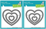 Lawn Fawn Lawn Cut Heart Shaped Dies - Outside In Stitched Heart Stackables and Lacy Heart Stackables - 2 Item Set