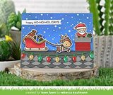 Lawn Fawn Ho-Ho Holidays Clear Stamps and Coordinating Dies - Bundle of 2 Items (LF2029, LF2030)