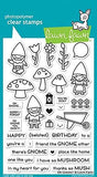 Lawn Fawn Oh Gnome! Clear Stamp Set and Matching Lawn Cuts Die Set (LF1880, LF1881) Bundle of Two Items