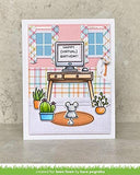 Lawn Fawn Virtual Friends 4"x6" Clear Stamp Set and Coordinating Dies, Bundle of 2 Items (LF2504, LF2505)
