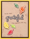 Lawn Fawn Scripty Autumn Sentiments 4”x6” Clear Stamp Set and Coordinating Lawn Cuts Dies, Bundle of 2 Items (LF2662, LF2663)