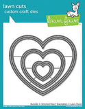 Lawn Fawn Lawn Cut Heart Shaped Dies - Outside In Stitched Heart Stackables and Lacy Heart Stackables - 2 Item Set