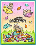 Lawn Fawn Scripty Autumn Sentiments 4”x6” Clear Stamp Set and Coordinating Lawn Cuts Dies, Bundle of 2 Items (LF2662, LF2663)