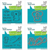 Lawn Fawn Flip-Flop Minis - Koala I Love You(calyptus) and Dandy Day Stamps & Dies - 4 Items