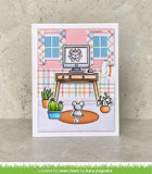 Lawn Fawn Virtual Friends 4"x6" Clear Stamp Set and Coordinating Dies, Bundle of 2 Items (LF2504, LF2505)