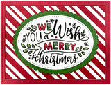 Lawn Fawn Giant Holiday Messages 4x6 Clear Stamp Set and Coordinating Lawn Cuts Dies, Bundle of 2 Items (LF2681, LF2682)