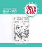 Avery Elle - Maple Syrup - Beaver Canada Eh Mini Stamp and Die Set & Storage Pocket