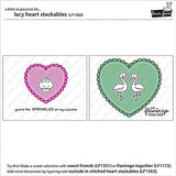 Lawn Fawn Lawn Cut Heart Shaped Dies - Outside In Stitched Heart Stackables and Lacy Heart Stackables - 2 Item Set