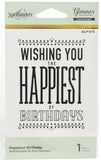 Spellbinders Happiest Birthday - Hot Foil Plate