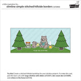 Lawn Fawn Slimline Border Dies Trio - Forest Border, Simple Stitched Hillside & Stitched Hillside Borders - 3 Items