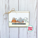 Avery Elle - Fall Picnic Critter Stamp & Die Set with Storage Pocket